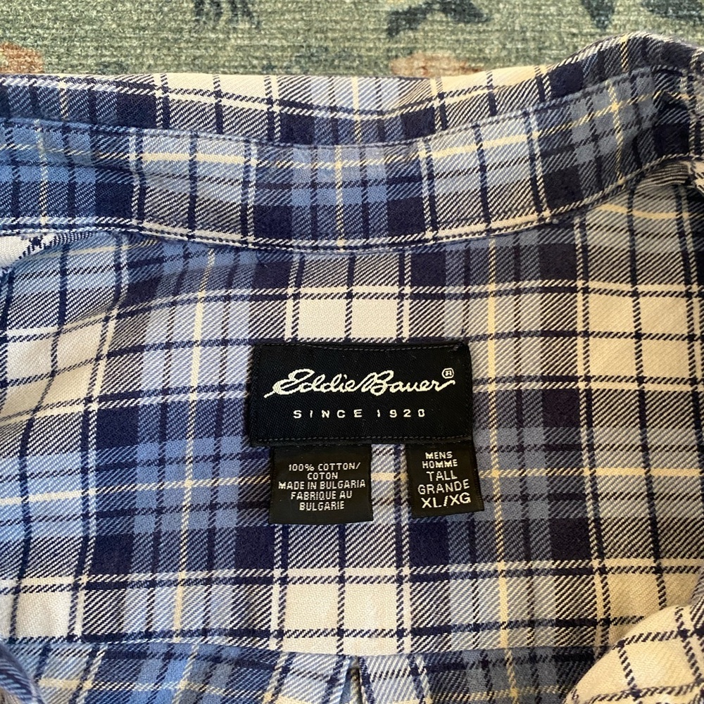 Mens button up flannel blue XL - Picture 2 of 2
